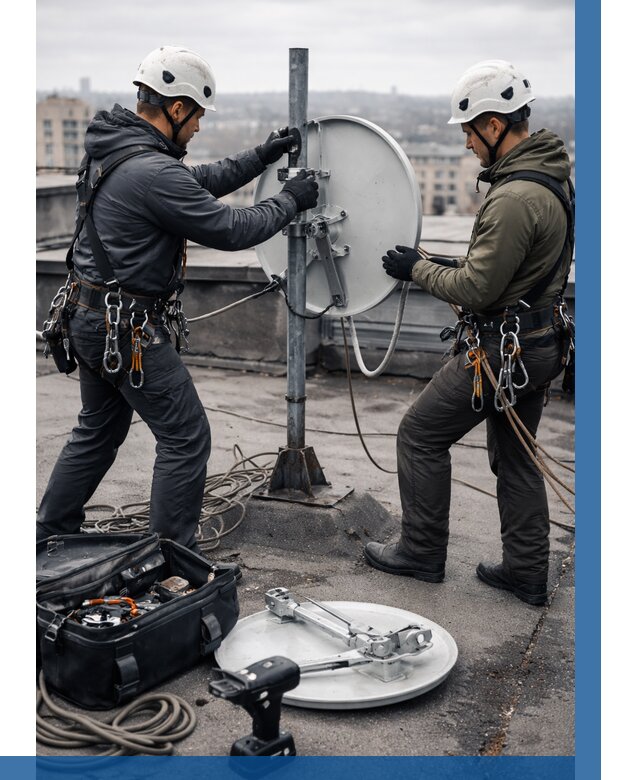 Демонтаж антенн на крыше в Алапаевске от 4817 р. | ВЫСОТНИК-Лпв