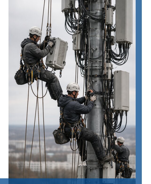 Монтаж оборудования связи на мачте в Алапаевске от 8029 р. | ВЫСОТНИК-Лпв