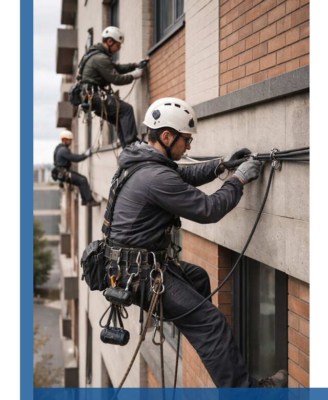 Крепление кабеля на фасаде монтаж и крепеж в Алапаевске