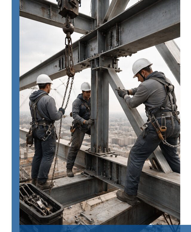 Профессиональный монтаж металлоконструкций на высоте в Алапаевске