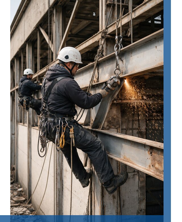 Демонтаж металлоконструкций на высоте в Алапаевске от 6958р. |ВЫСОТНИК-Лпв