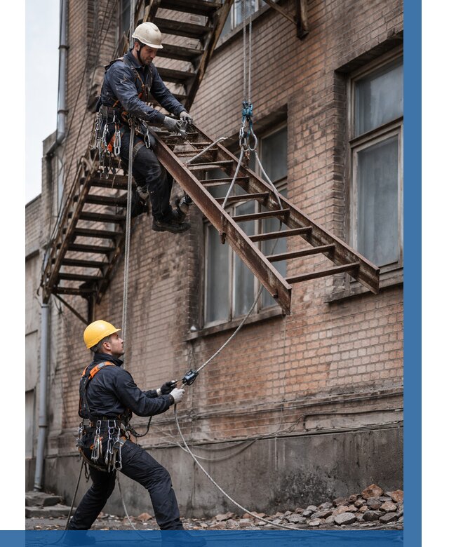 Демонтаж пожарной лестницы в Алапаевске от 12846 р. | ВЫСОТНИК-Лпв