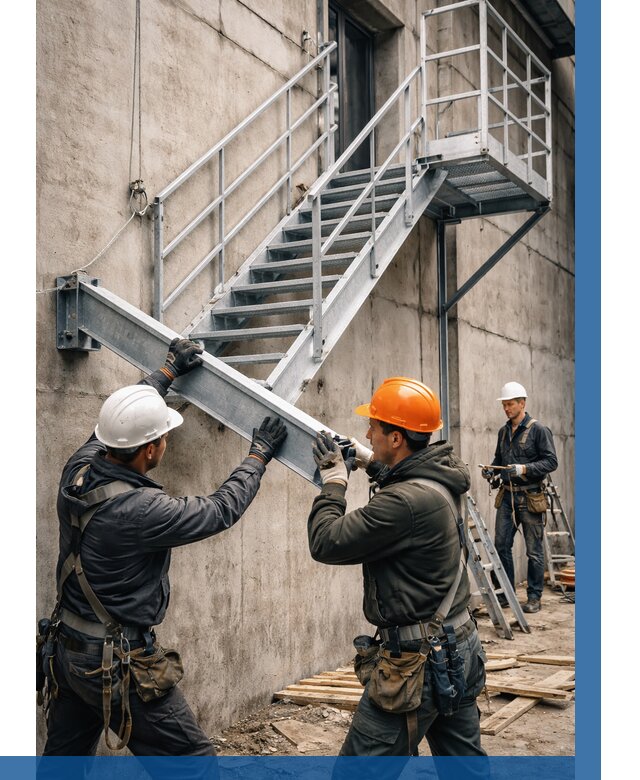 Монтаж металлических лестниц в Алапаевске от 16058 р. | ВЫСОТНИК-Лпв