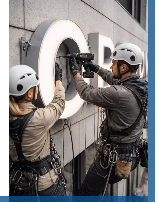 Монтаж световых букв в Алапаевске от 3212 р. под ключ ВЫСОТНИК-Лпв