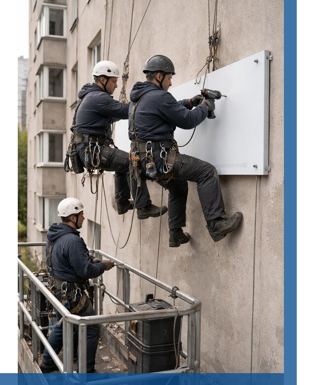 Монтаж табличек и указателей в Алапаевске от 3747 р. | ВЫСОТНИК-Лпв