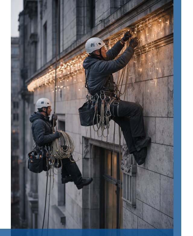 Монтаж новогодней иллюминации в Алапаевске от 9099 р. | ВЫСОТНИК-Лпв