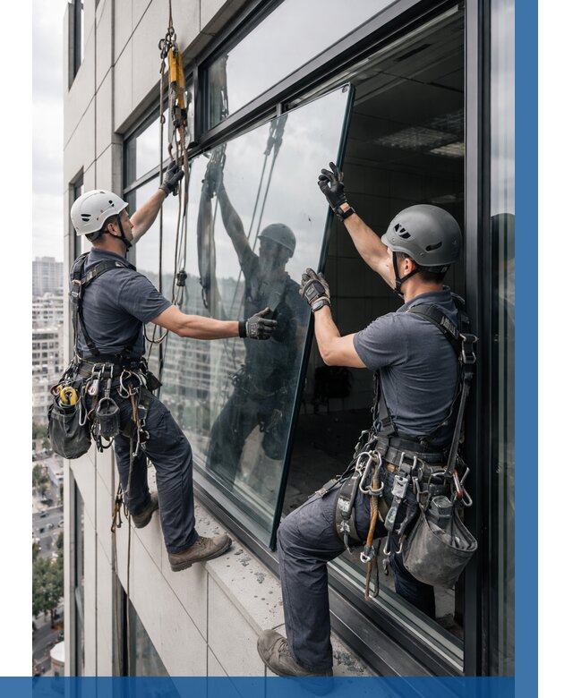 Замена стеклопакетов на высоте в Алапаевске от 5888 р. | ВЫСОТНИК-Лпв