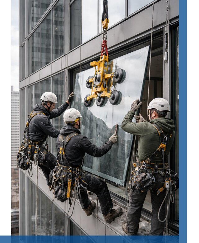 Фасадное остекление зданий под ключ в Алапаевске от 10705 р. | ВЫСОТНИК-Лпв