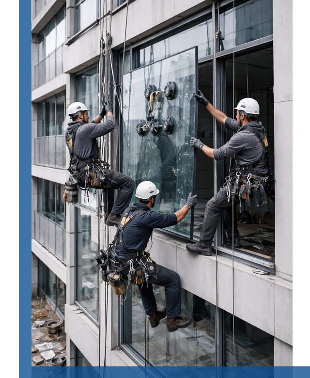 Фасадное остекление и монтаж витражей зданий в Алапаевске под ключ