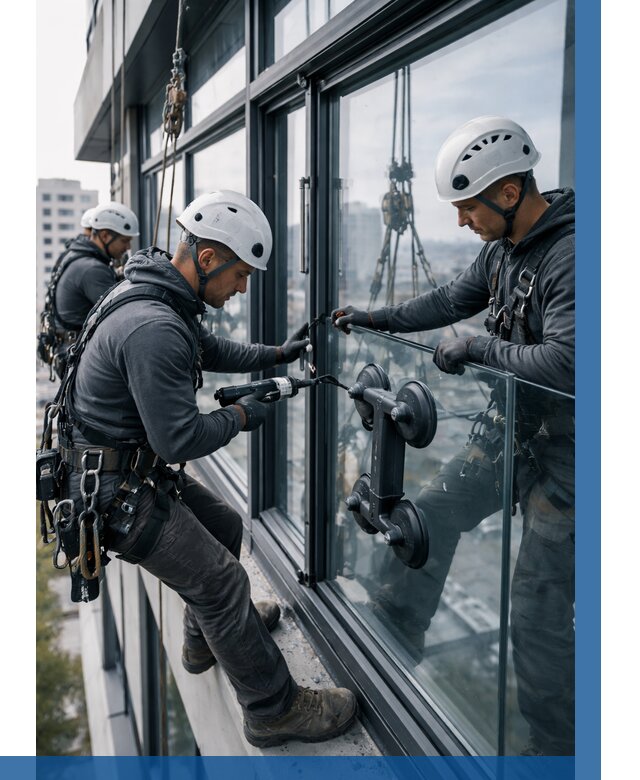 Витражное остекление зданий в Алапаевске от 3747 р. | ВЫСОТНИК-Лпв