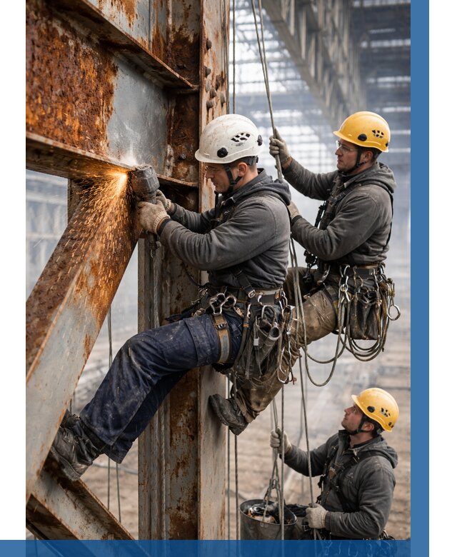 Зачистка металла от ржавчины в Алапаевске от 375 р. | ВЫСОТНИК-Лпв