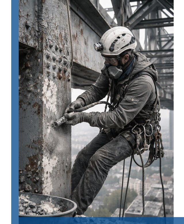 Удаление старой краски с металлических конструкций в Алапаевске