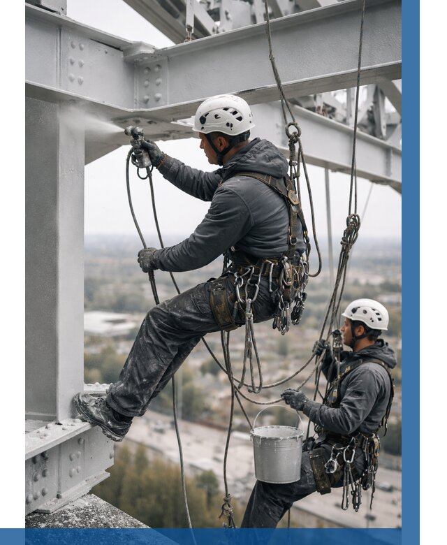 Покраска металлоконструкций на высоте в Алапаевске 375 р |ВЫСОТНИК-Лпв