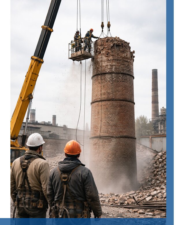 Демонтаж дымовой трубы в Алапаевске от 96345 р. | ВЫСОТНИК-Лпв, смета