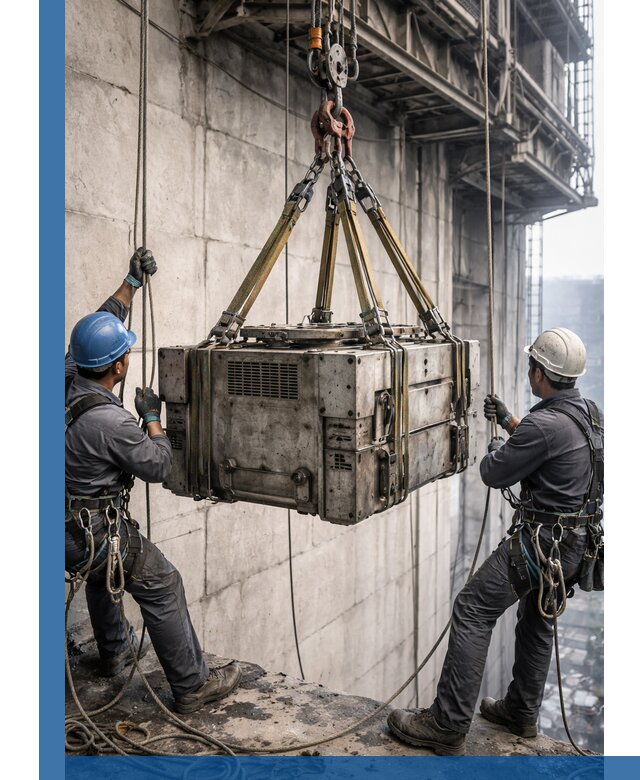 Такелажные работы на высоте, подъем и монтаж грузов в Алапаевске