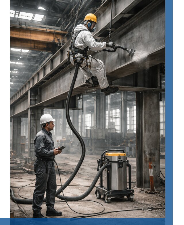 Обеспыливание конструкций в цехе в Алапаевске от 4496 р. | ВЫСОТНИК-Лпв