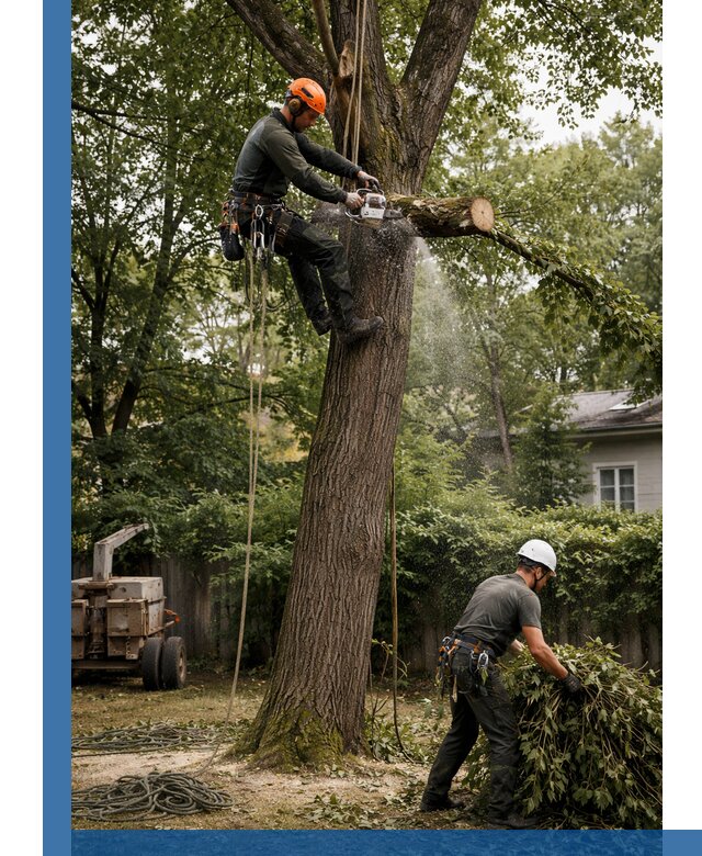 Кронирование деревьев в Алапаевске, безопасная высотная обрезка