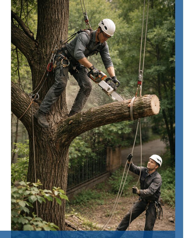 Спил деревьев альпинистами в Алапаевске от 8564 р. | ВЫСОТНИК-Лпв