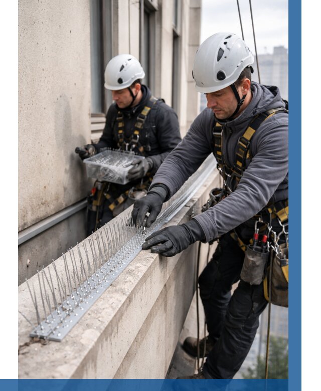 Установка шипов от птиц в Алапаевске от 910 р. | ВЫСОТНИК-Лпв